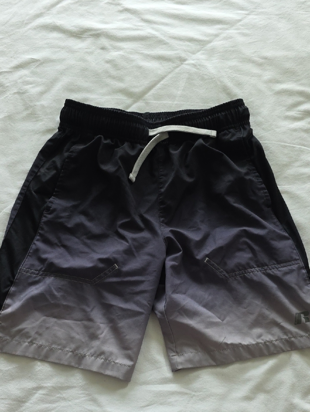 Russell Athletic Black and Gray Men's Training Shorts